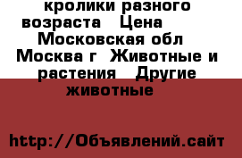 кролики разного возраста › Цена ­ 350 - Московская обл., Москва г. Животные и растения » Другие животные   